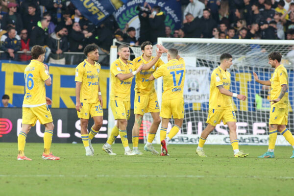 Gabriele Calvani of Frosinone Calcio scores the goal for 2-0 during the 15th day of the Serie BKT Championship between Frosinone Calcio vs S.S. Juve Stabia , 8 December 2025 at the Benito Stirpe Stadium, Frosinone Italy.